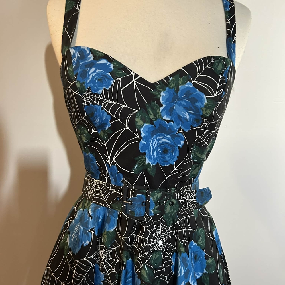 Vixen Micheline Pitt Starlet Swing Spiderweb Dress Size Xs - Picture 3 of 4